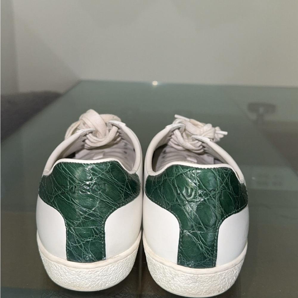 White Sneakers with Red and Green Stripes - Picture 4 of 5